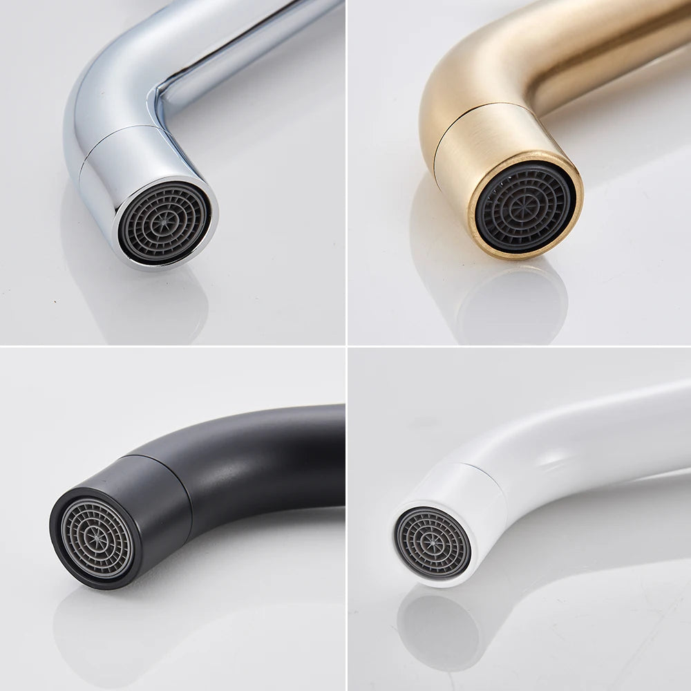 Mitigeur de Lavabo Haut Monocommande en Noir Mat