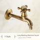 Robinet Lave-Linge Mural Long Laiton Antique