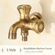Robinet Mural Double Sortie en Laiton Antique