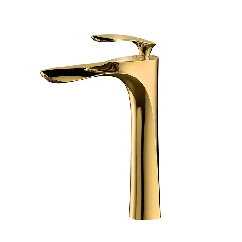 Mitigeur de Lavabo Mono-Commande Doré Brillant Design