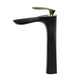 Mitigeur de Lavabo Design Bicolore Noir Mat Or