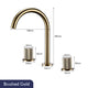 Robinet de Lavabo 3 Trous Laiton Brossé Moleté