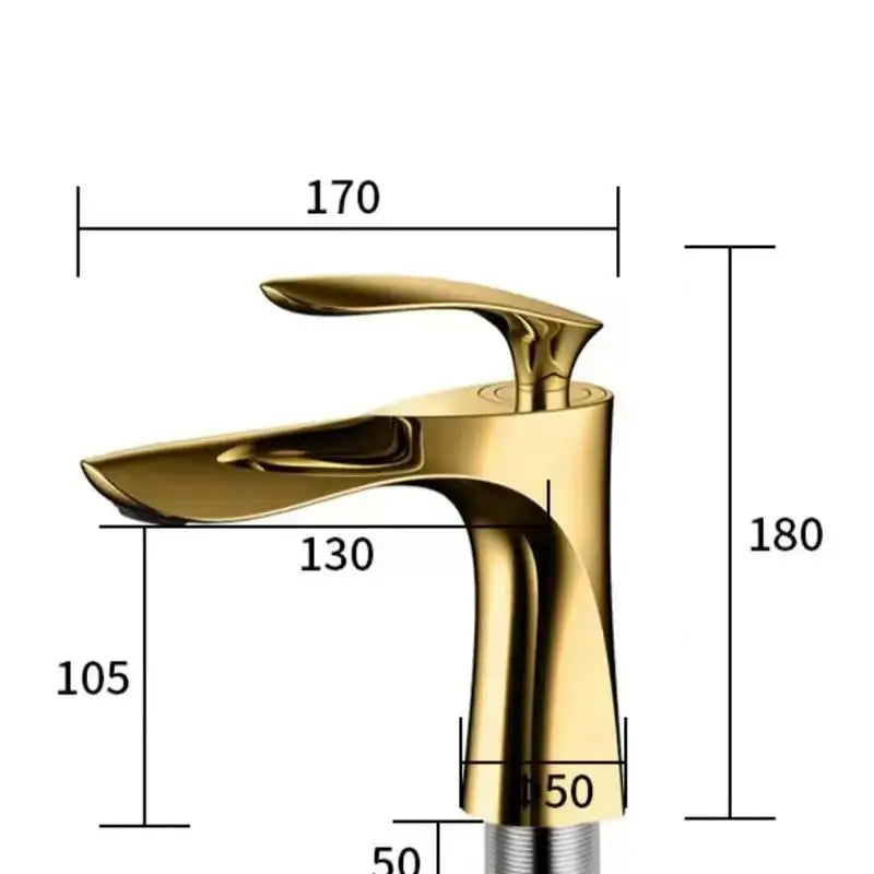 Mélangeur de Lavabo Monocommande en Cuivre Rose