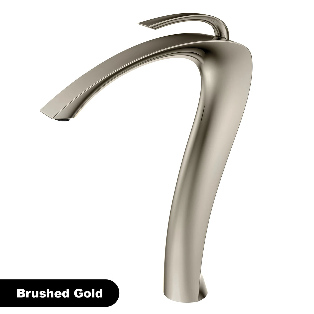 Robinet Mitigeur Courbé en Bronze Brossé