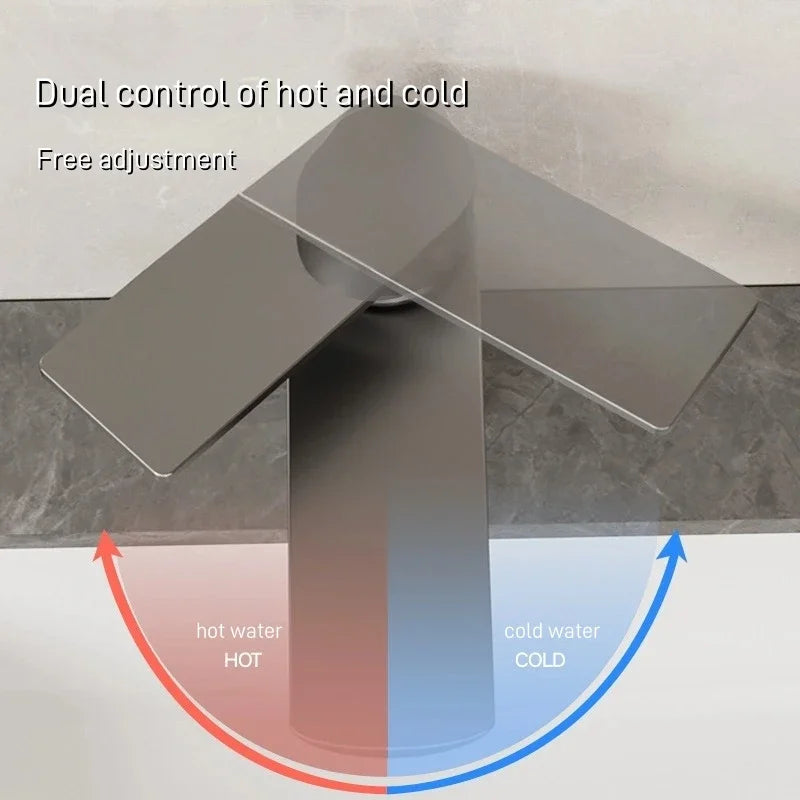 Mitigeur de Lavabo Monocommande Noir Mat Moderne