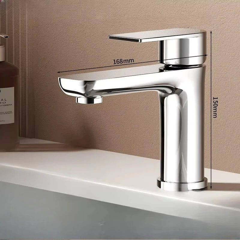Mitigeur de Lavabo Monocommande en Chrome Brillant