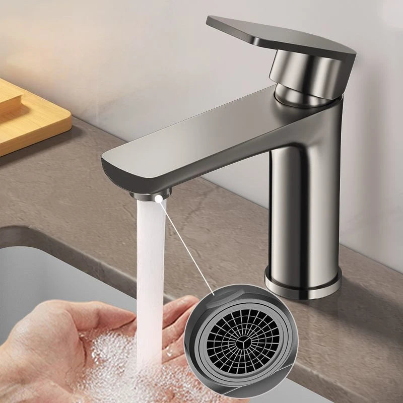 Mitigeur de Lavabo Monocommande Noir Mat Moderne