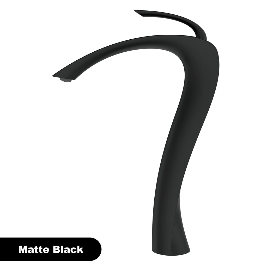 Robinet Mitigeur Courbé en Bronze Brossé
