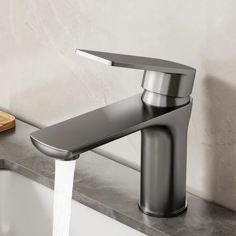 Mitigeur de Lavabo Monocommande Noir Mat Moderne