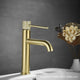 Solid brass basin mixer tap with hot and cold water spouts Grey finish Bathroom basin mixer tap Left and right rotation