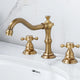 Robinet de Lavabo en Laiton Brossé Style Rétro Ancien