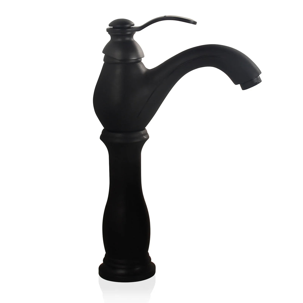 Robinet De Lavabo Haut Noir Mat Rétro