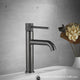Solid brass basin mixer tap with hot and cold water spouts Grey finish Bathroom basin mixer tap Left and right rotation
