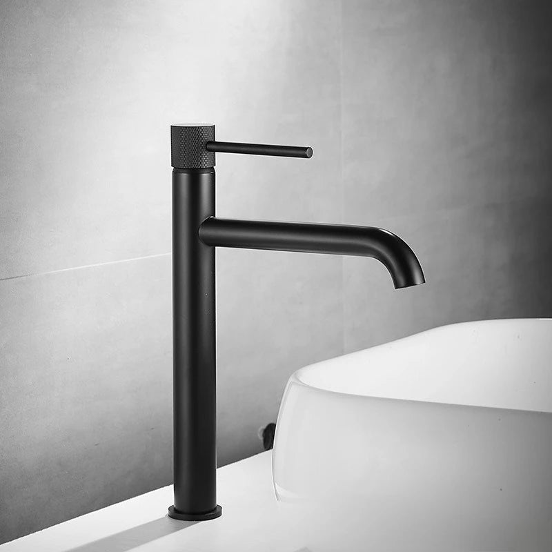 Solid brass basin mixer tap with hot and cold water spouts Grey finish Bathroom basin mixer tap Left and right rotation