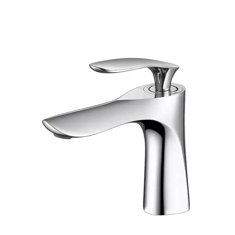 Robinet de Lavabo Chromé Design Courbé Monocommande
