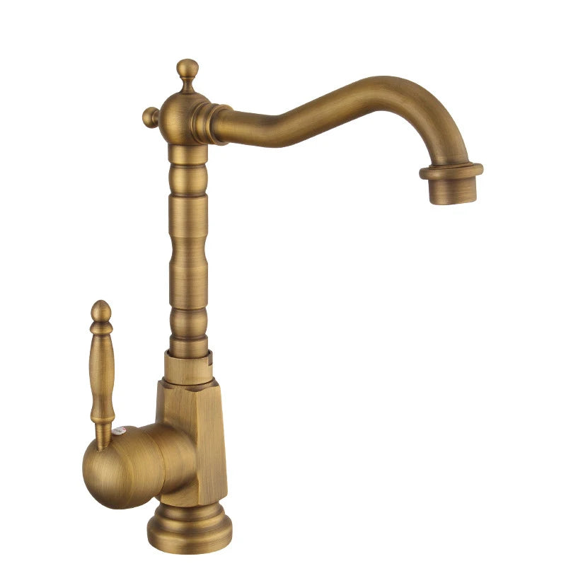 Robinet de Cuisine Vintage en Laiton Antique
