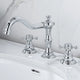 Robinet de Lavabo Classique Chromé à Poignées Croisées