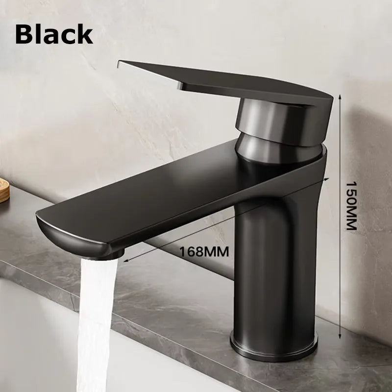 Mitigeur de Lavabo Monocommande Noir Mat Moderne
