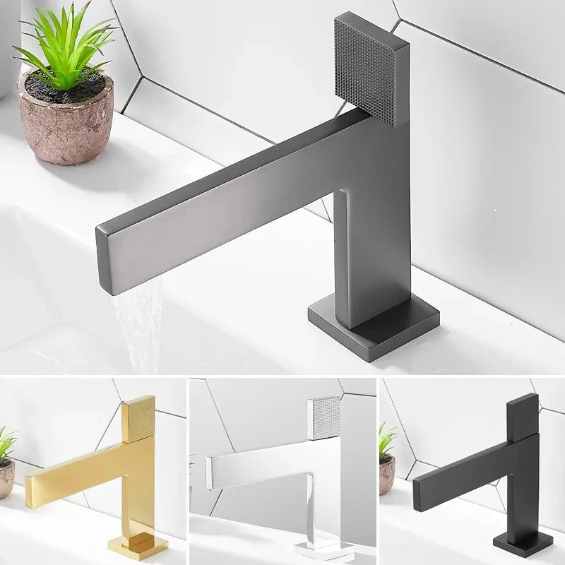 Robinet Cascade Gris Titane pour Vasque Sous-Plan Salle de Bain