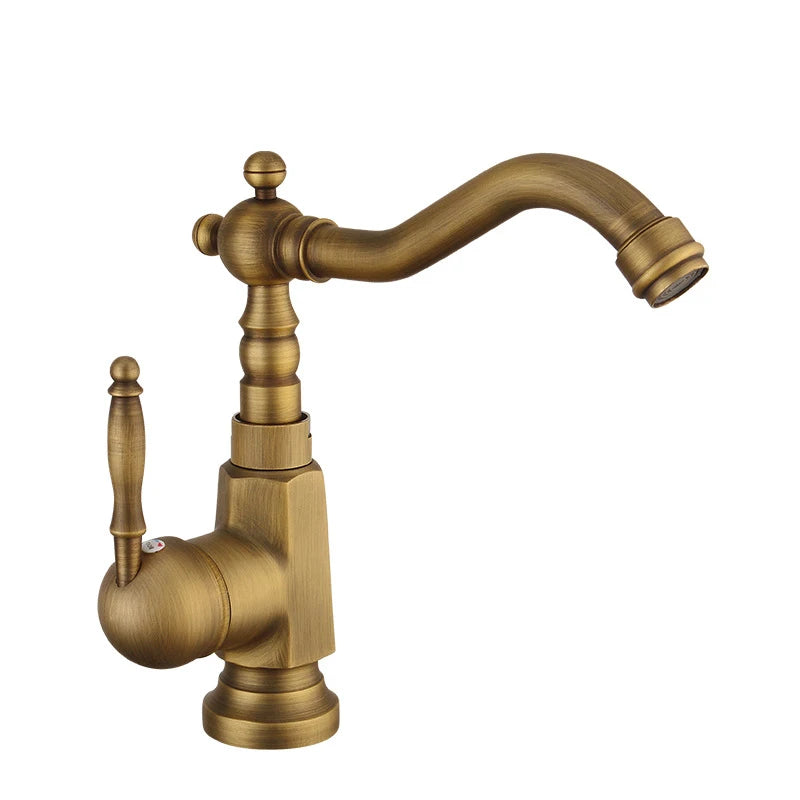 Robinet de Cuisine Vintage en Laiton Antique