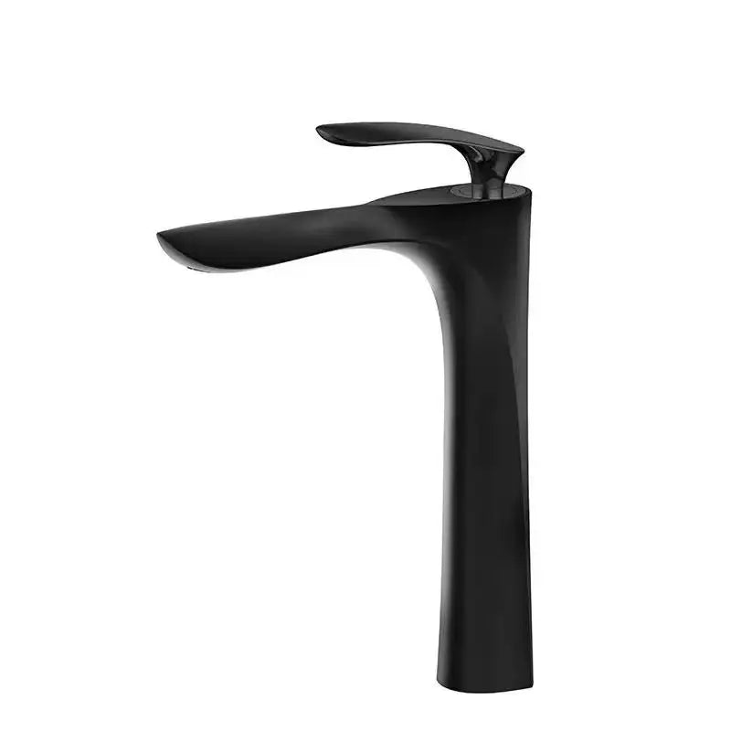 Mélangeur de Lavabo Design Noir Mat Haut