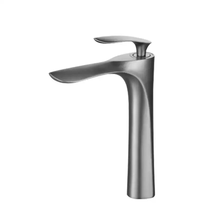 Mitigeur de Lavabo Haut Design en Nickel Brossé