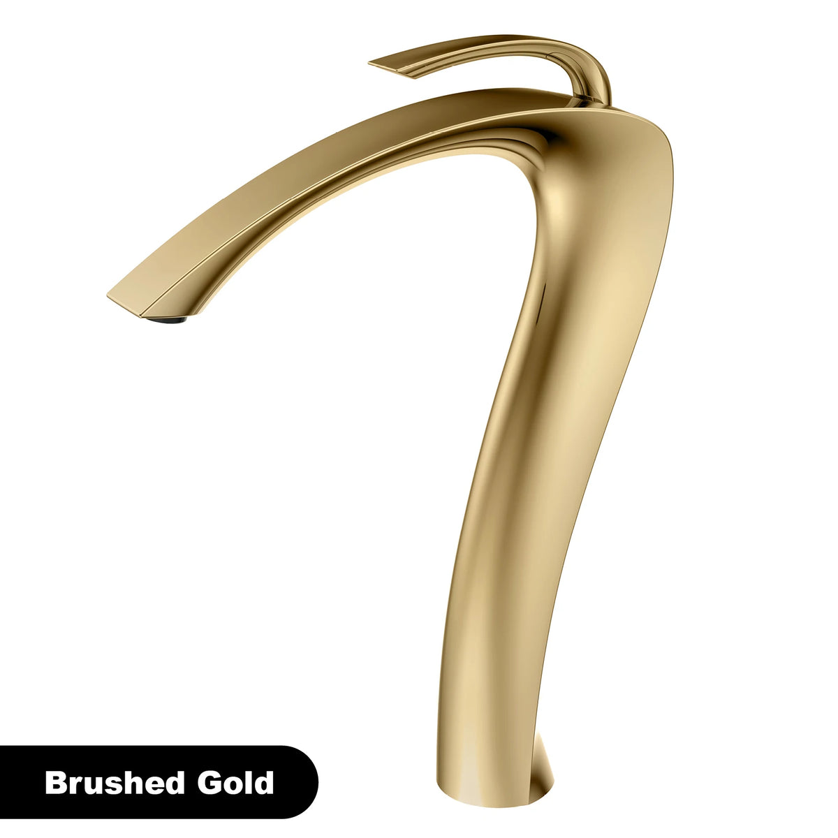 Robinet Mitigeur Courbé en Bronze Brossé
