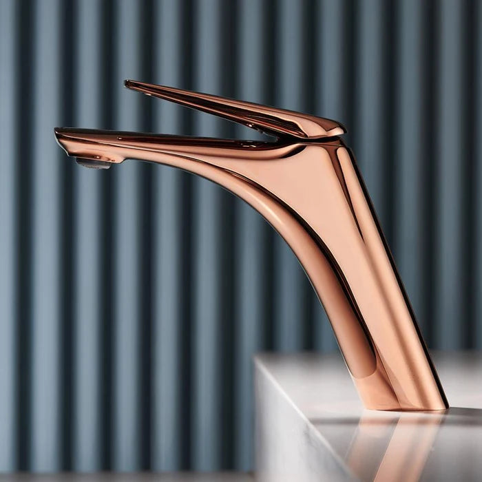 Robinet Mitigeur Design en Cuivre Rosé