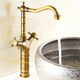 ZGRK Dual Handles Basin Faucet Brass Bronze Finished Mixer Taps 360 Rotation Antique Bath Sink Faucet Deck Mounted Water Taps
