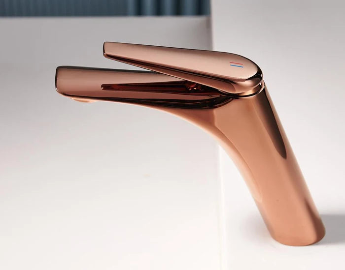 Mitigeur de Lavabo Chromé Moderne à Bec Incurvé